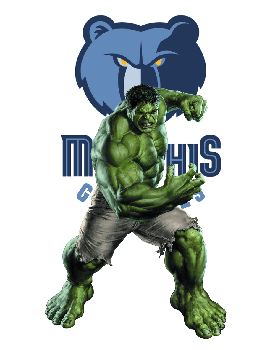 Memphis Grizzlies Hulk Logo vinyl decal